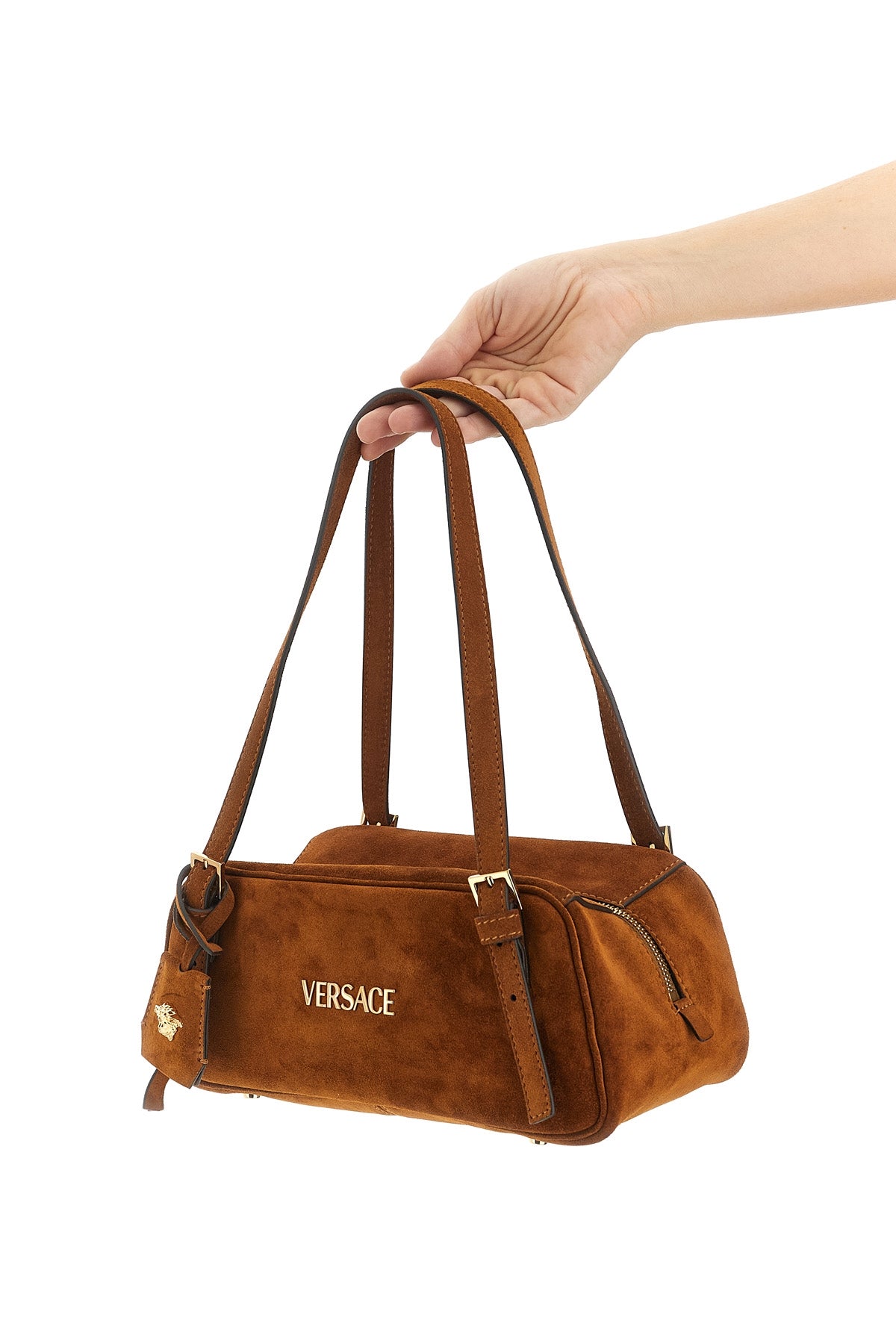 VERSACE Suede shoulder bag For Women 100% calfskin leather (Bos Taurus)