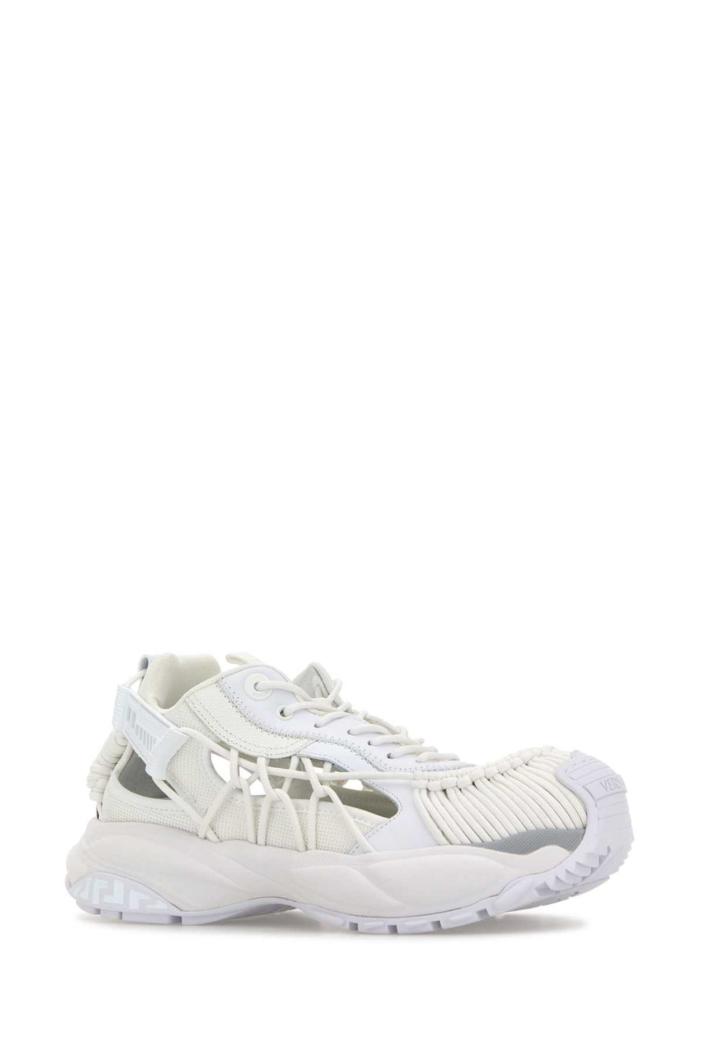 VERSACE SNEAKER CALF LEATHER For Men Exterior: 100% Calf 100% Fabric Interior: 100% Nylon 100% Calf Sole: Rubber