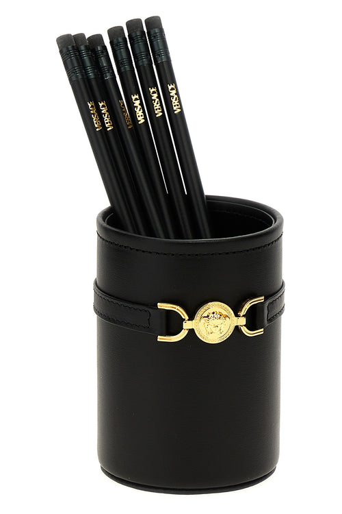 VERSACE HOME 'Medusa 95' pen holder For Home & lifestyle 100% calfskin leather (Bos Taurus)