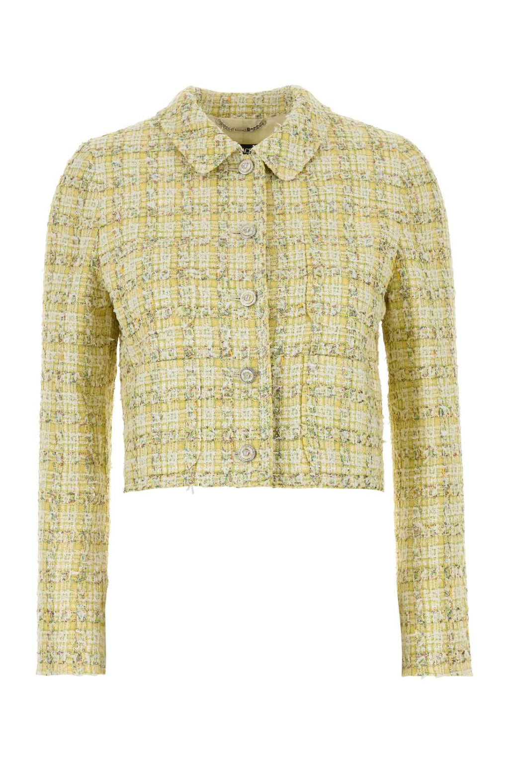 VERSACE INFORMAL JACKET COTTON MIX FANCY TWEED