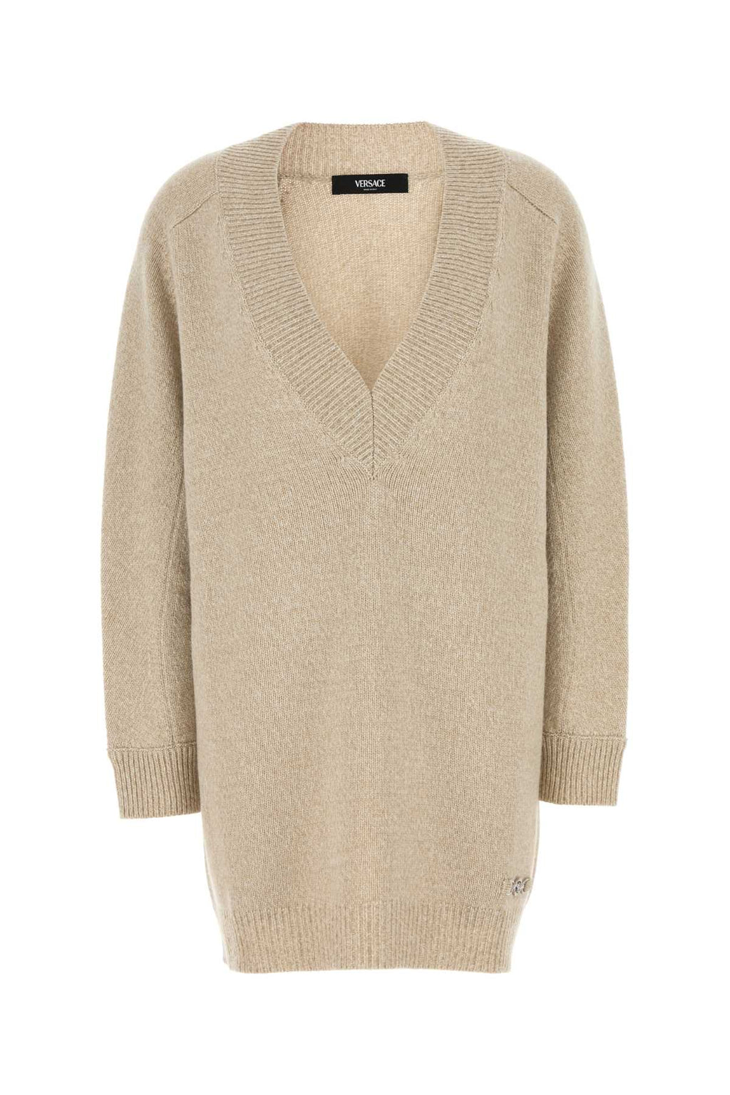 VERSACE KNIT DRESS WOOL CASHMERE ICONS For Women Exterior: 70% Wool 30% Cashmere