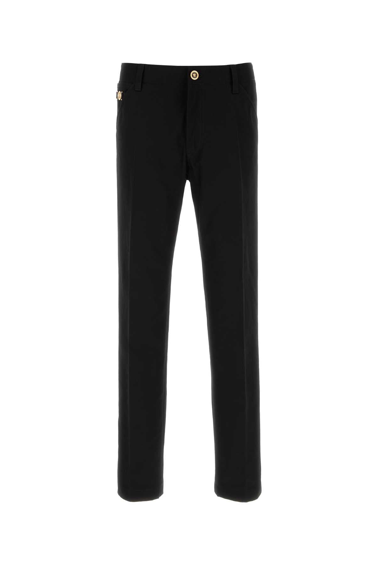 VERSACE INFORMAL PANT COTTON GABARDINE FABRIC For Men Exterior: 100% Cotton