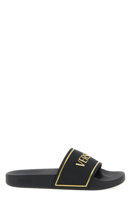 VERSACE 'Logo' slides For Men 100% thermoplastic polyurethane