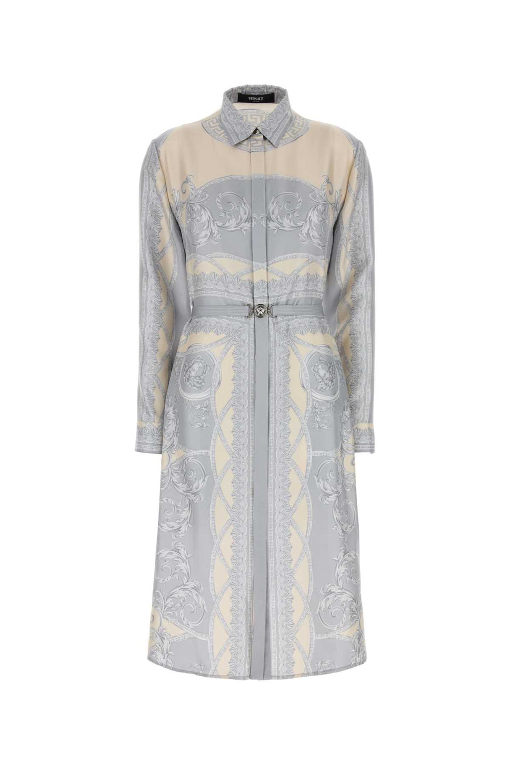 VERSACE DRESS COUPE DES DIEUX BAROCCO FOULARD ON RESPONSIB For Women Exterior: 100% Silk