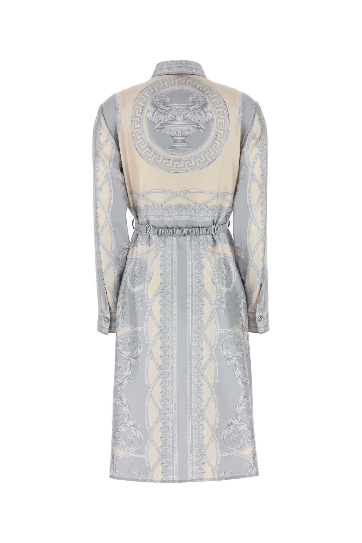 VERSACE DRESS COUPE DES DIEUX BAROCCO FOULARD ON RESPONSIB For Women Exterior: 100% Silk