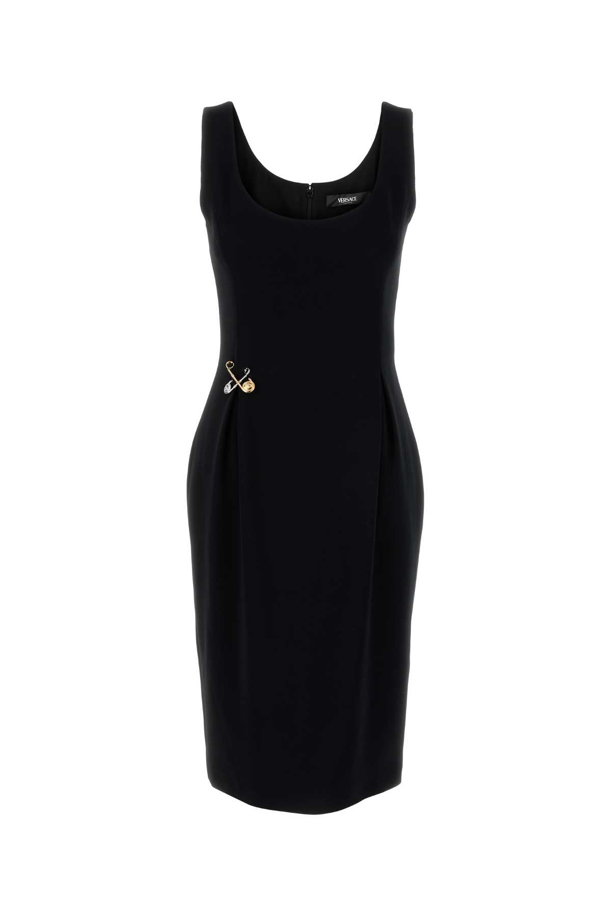 VERSACE DRESS RESPONSABILE TECHNO CADY STRETCH For Women Exterior: 95% Viscose 5% Elastane Lining: 71% Acetate 26% Silk 3% Elastane