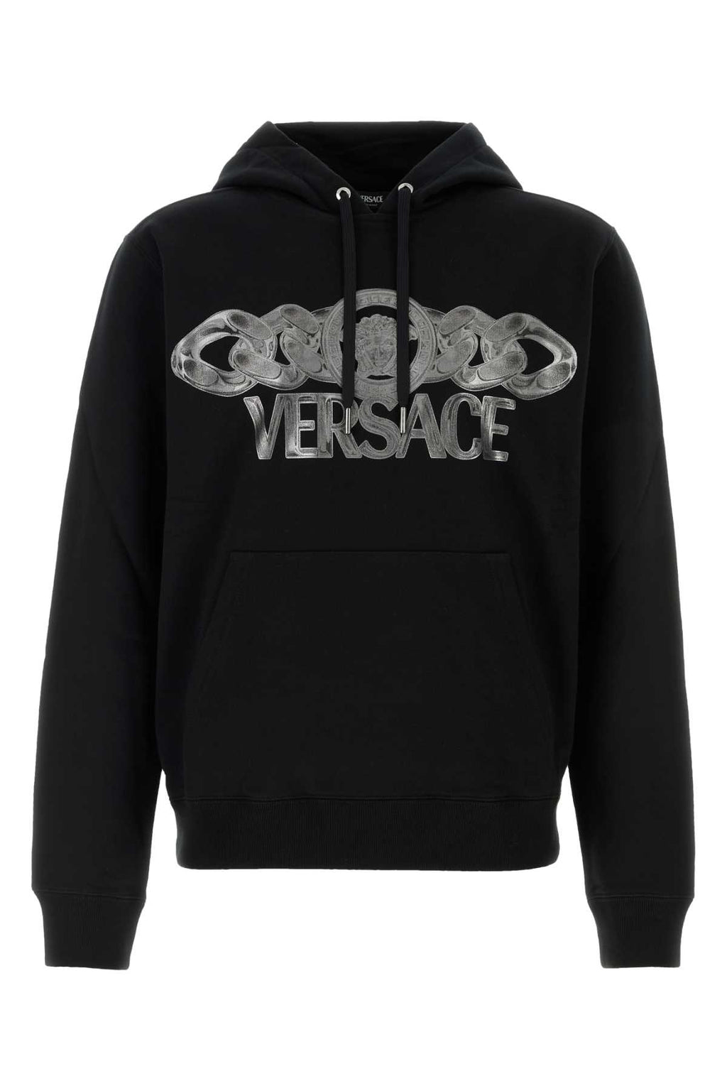 VERSACE SWEATSHIRT NON-BRUSHED SWEAT FABRIC + MEDUSA ON CH For Men Exterior: 100% Cotton