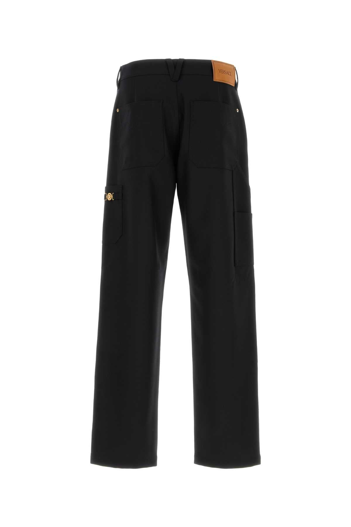 VERSACE INFORMAL PANT CAVALLERY WOOL FABRIC For Men Exterior: 100% Virgin wool