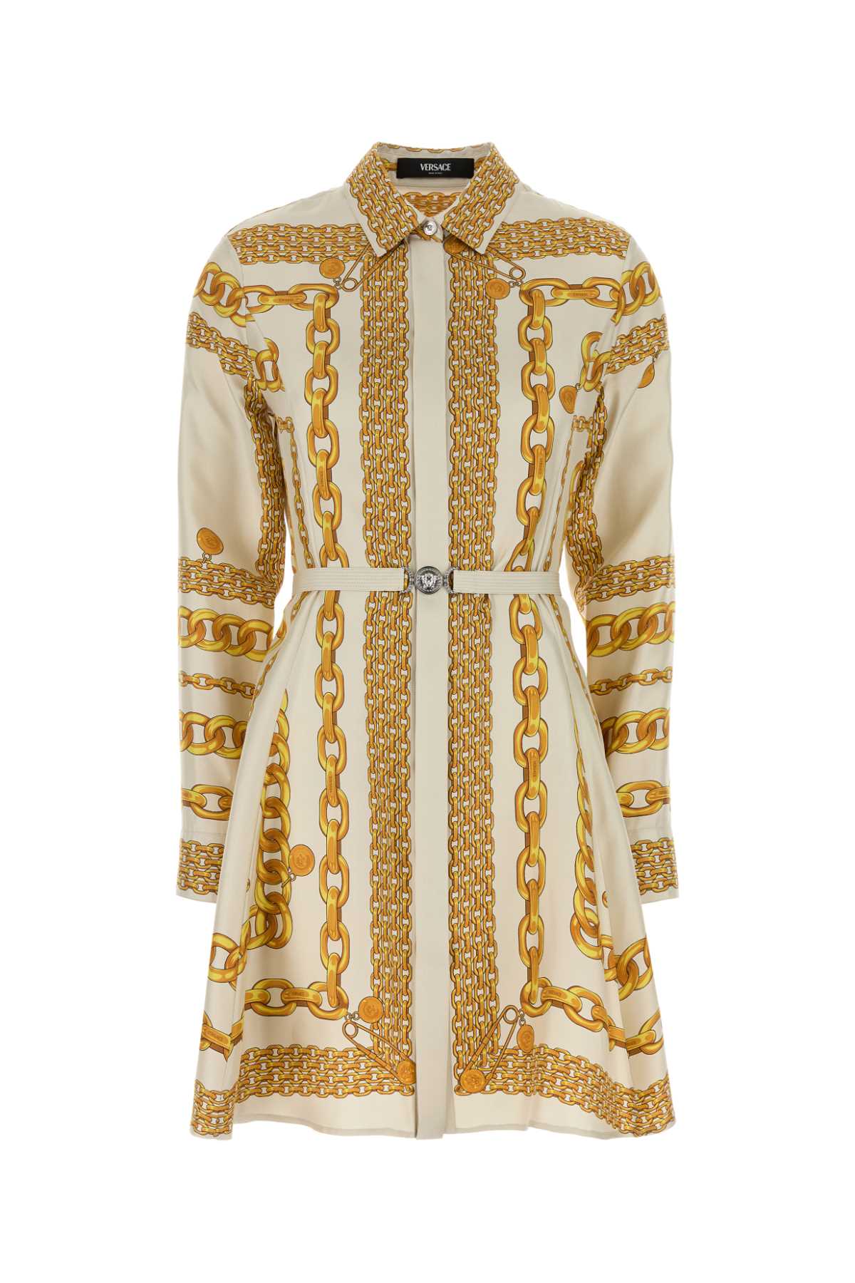 VERSACE DRESS VERSACE TREASURE FOULARD ON SILK TWILL For Women Exterior: 100% Cotton