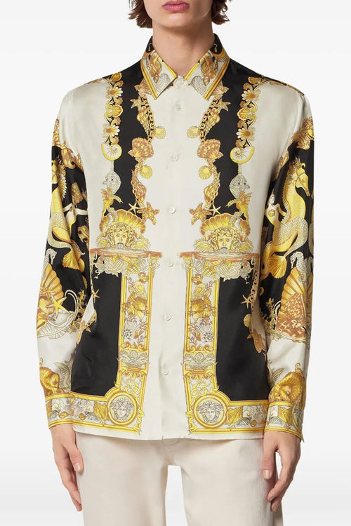 VERSACE 'Coral Theatre' shirt For Men 100% silk