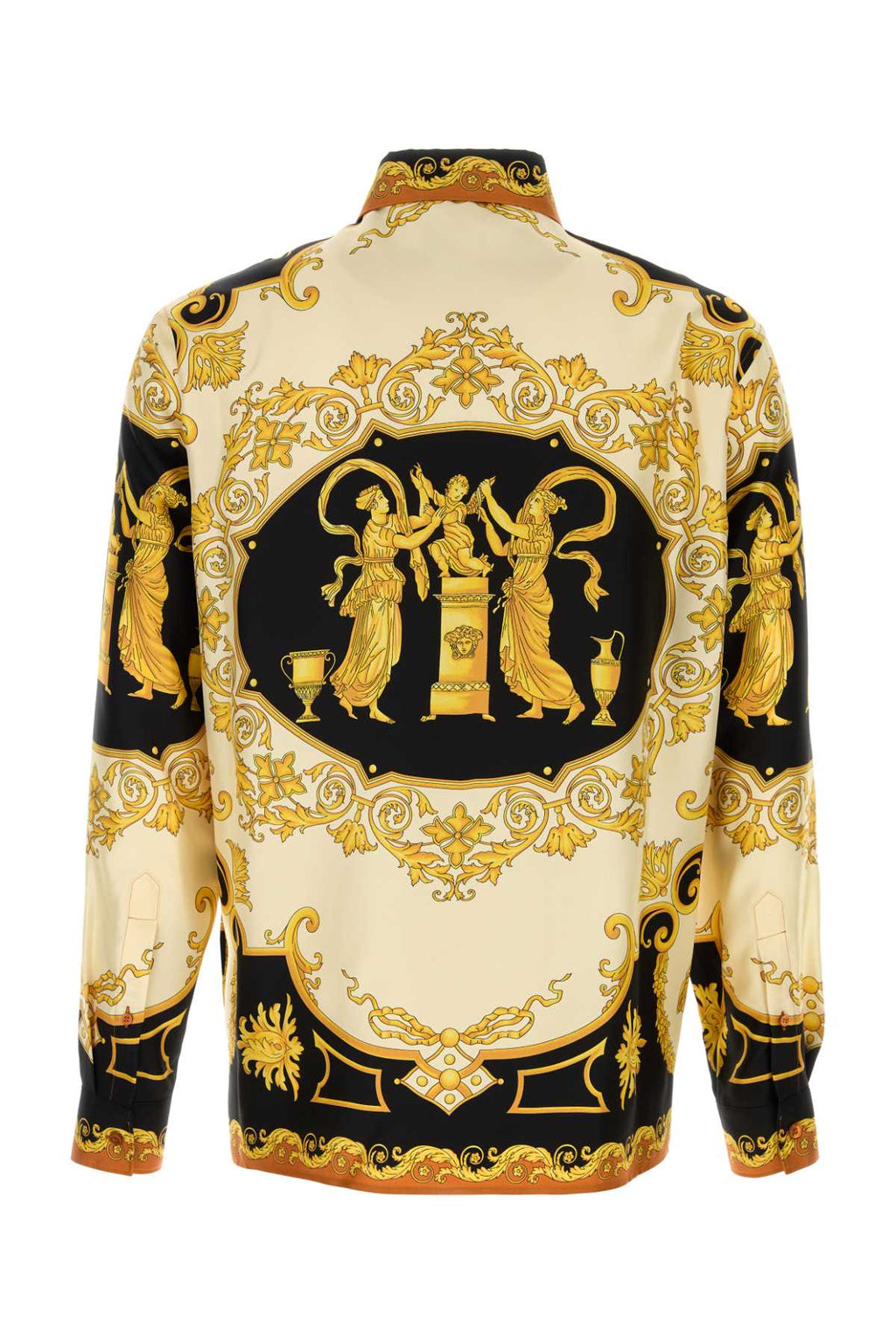 VERSACE INFORMAL SHIRT MYTHIC BAROQUE PRINT SILK TWILL For Men Exterior: 100% Silk