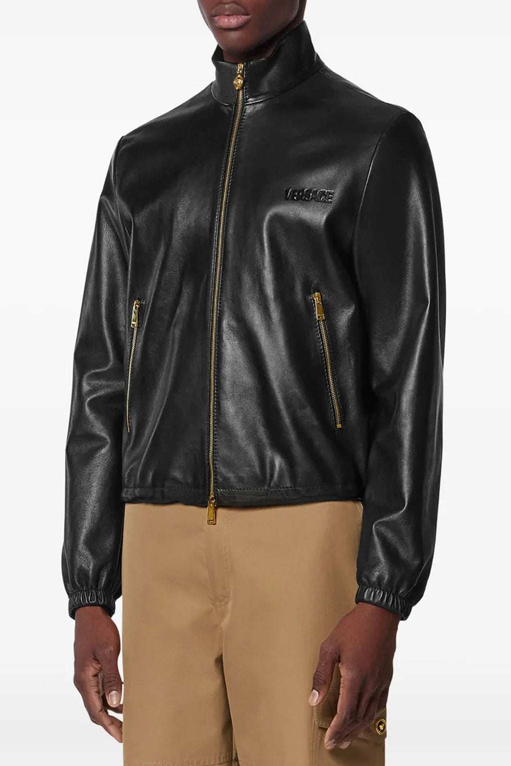 VERSACE Plongé nappa jacket For Men 100% lamb leather (Ovis Aries)