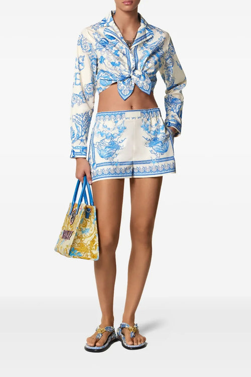 VERSACE 'Barocco' shorts For Women 100% cotton