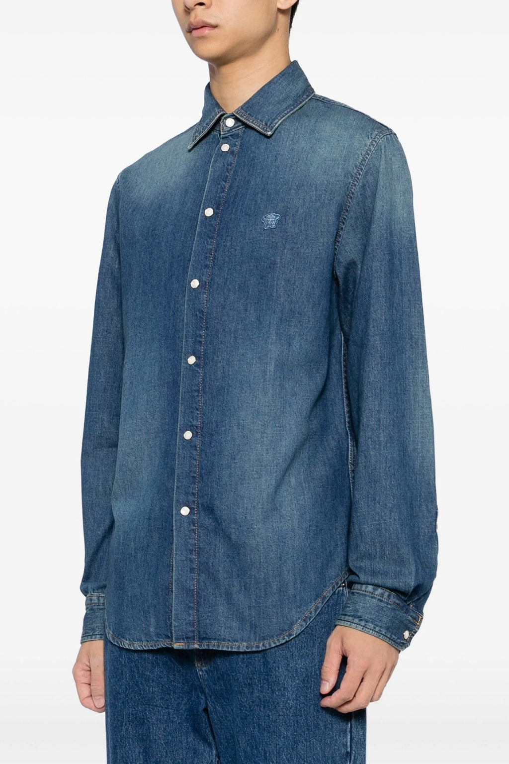 VERSACE 'Medusa' patch shirt For Men 100% cotton