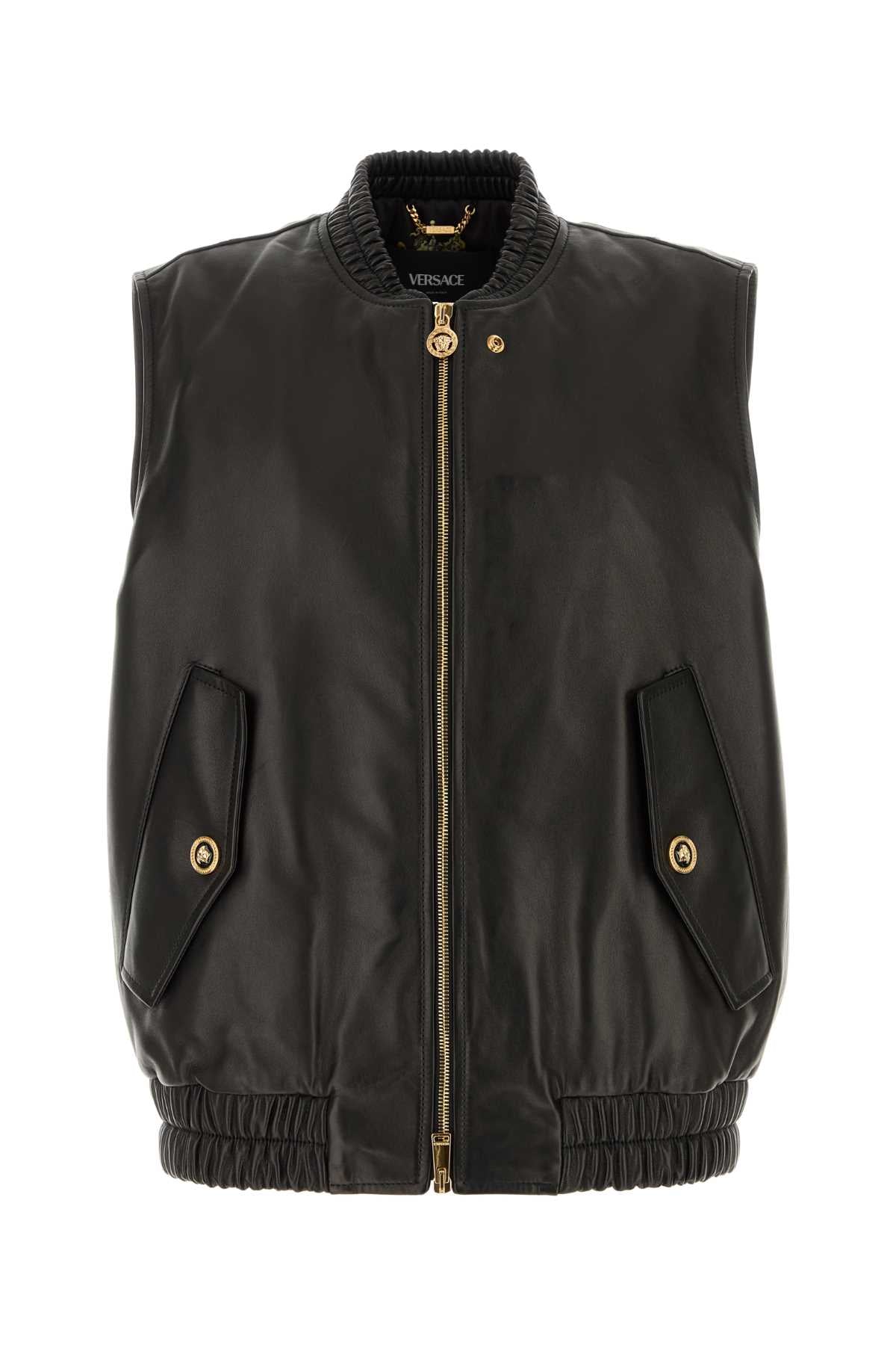 VERSACE OTHER LEATHER SOFT LEATHER For Men 1.Outer Fabric:100% Lamb Skin2.Lining:100% CottonLining 1:100% PolyesterPadding:100% Polyester