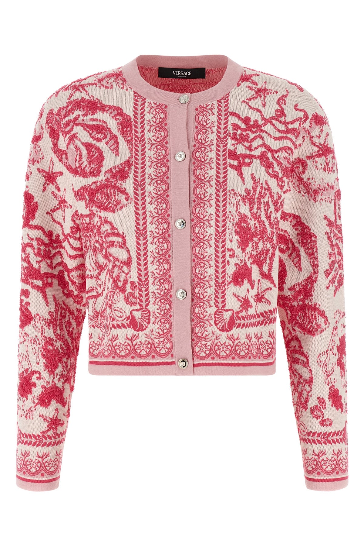 VERSACE 'Underwater Barocco' cardigan For Women 68% co, 26% vi, 6% pl