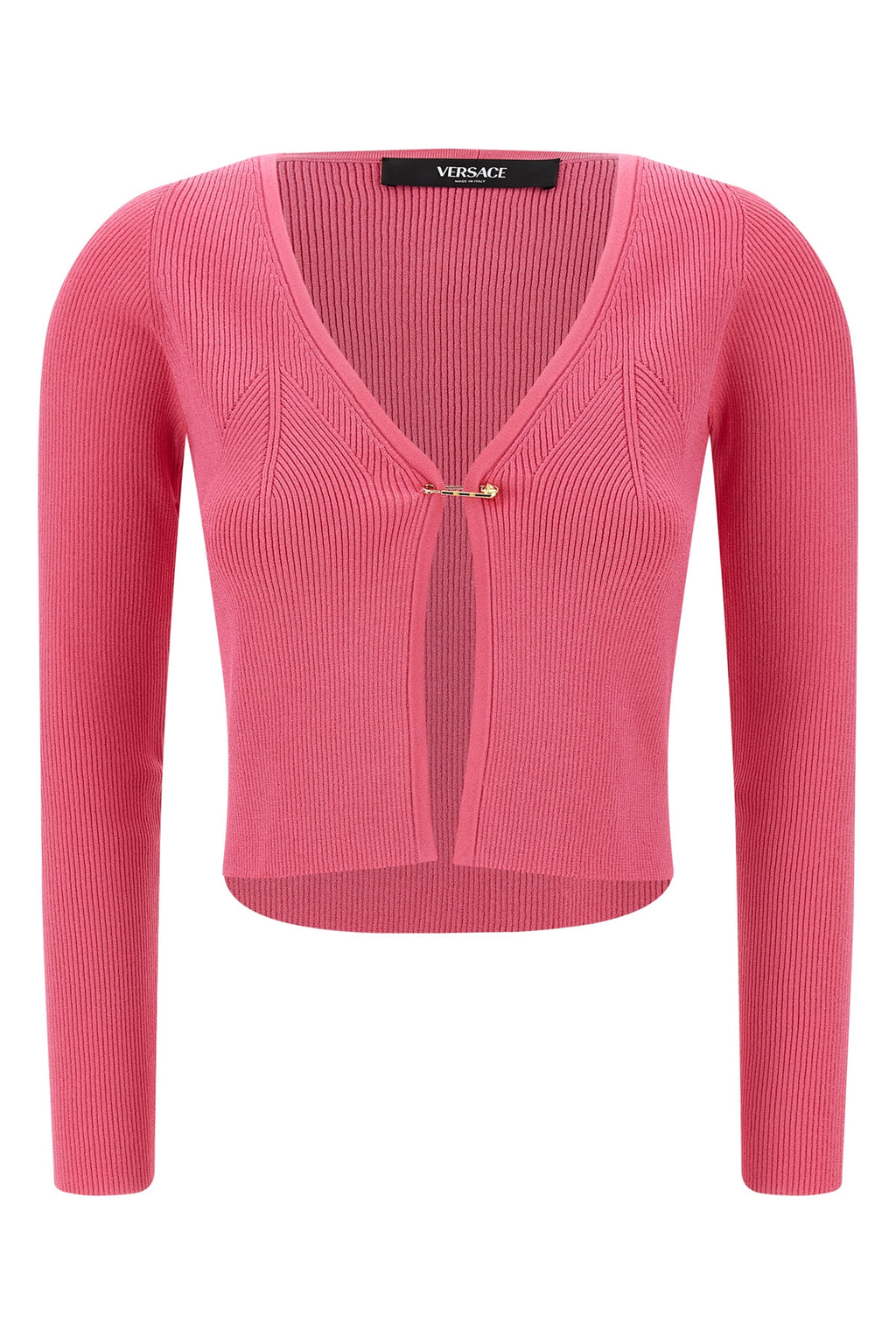 VERSACE 'Safety Pin' cardigan For Women 83% viscose, 17% polyester
