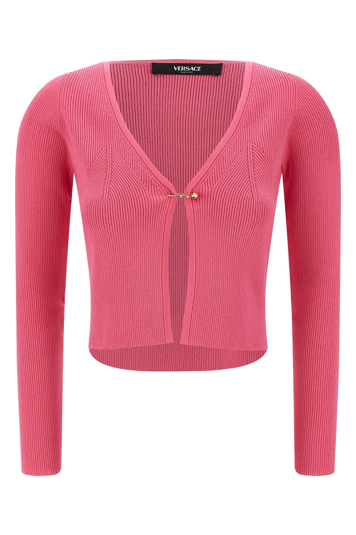 VERSACE 'Safety Pin' cardigan For Women 83% viscose, 17% polyester