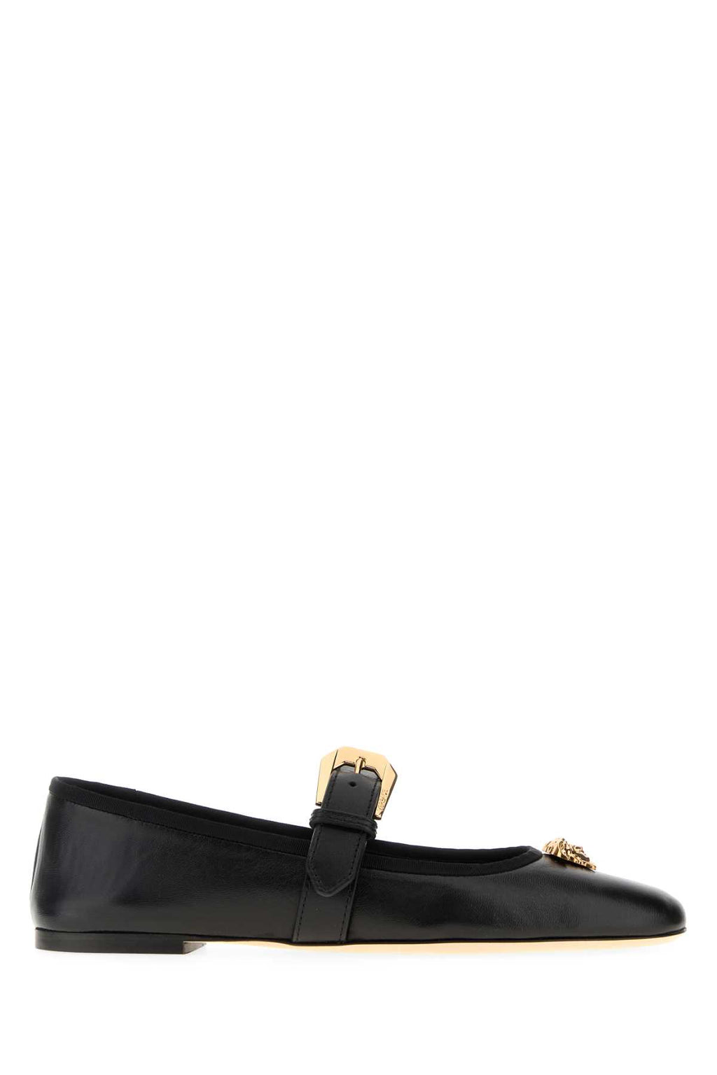 VERSACE FLATS T.05 LAMB LEATHER+CALF LEATHER For Women 2.Trim:41% Cotton, 59% ViscoseLining 1:100% Lamb SkinOutside:100% Lamb SkinSole:100% Calf leatherTrim:100% Calf leather