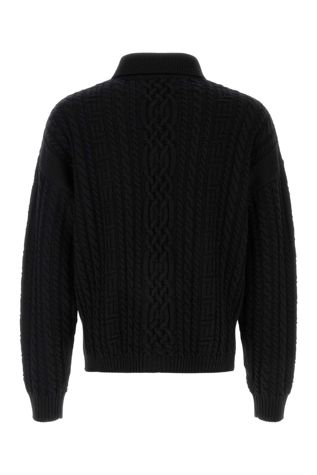VERSACE KNIT SWEATER STITCHES MIX REGEN. WOOL For Men Exterior: 100% Virgin wool