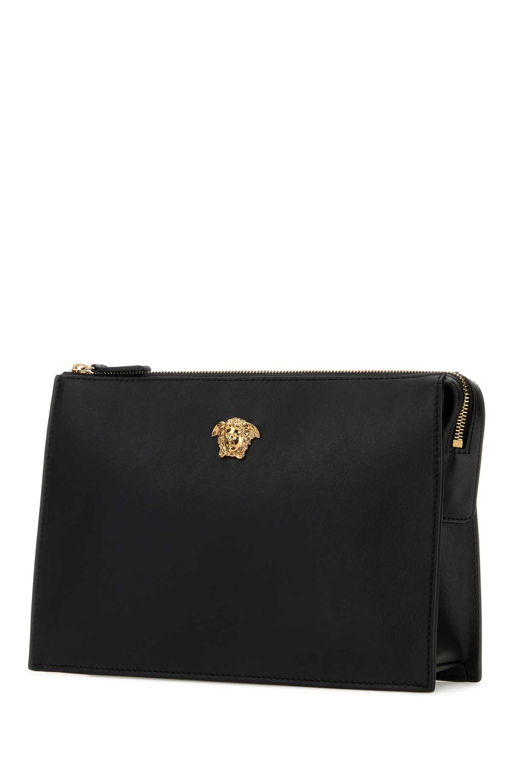 VERSACE POUCH STANDING CALF LEATHER For Men Exterior: 100% Calf Lining: 100% Fabric Finishing: Golden metal