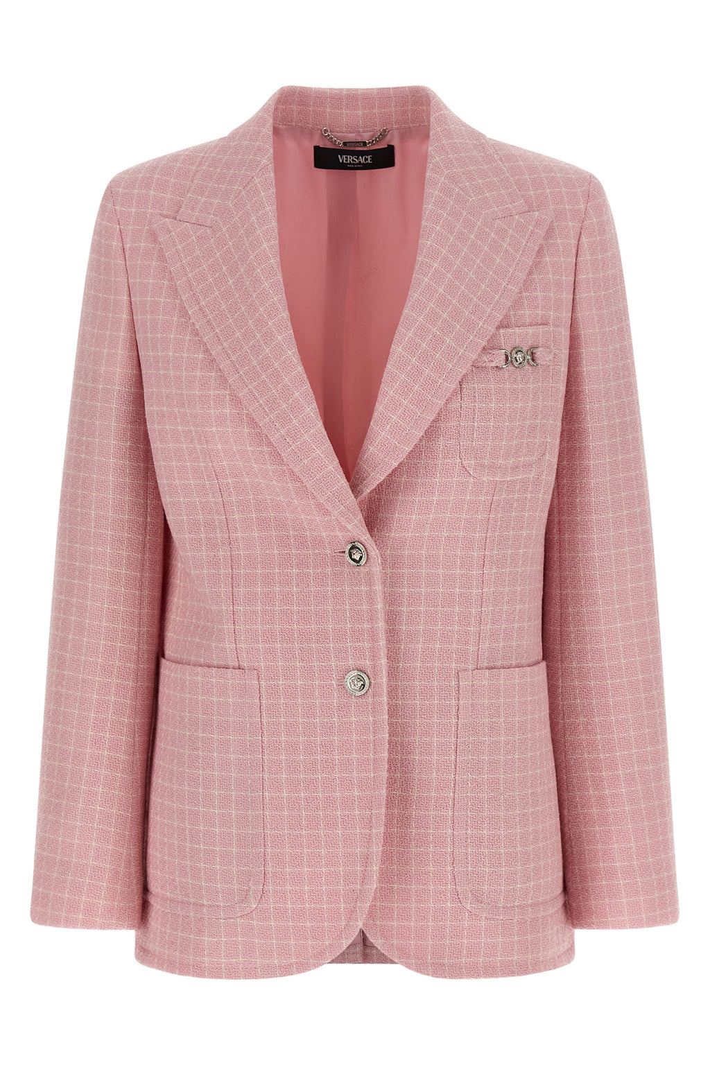 VERSACE Blazer Check For Women 89% virgin wool 11% nylon