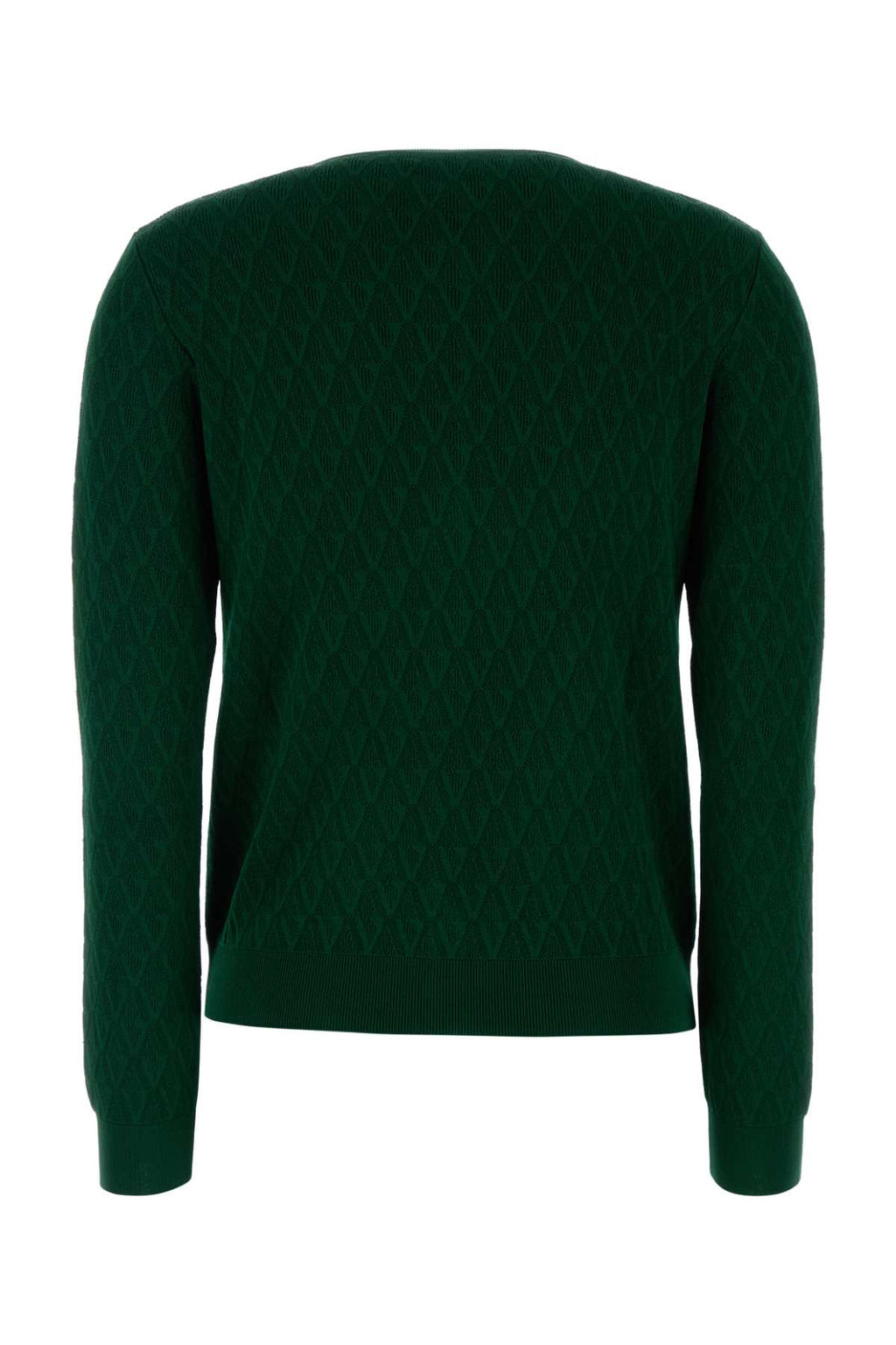 VERSACE KNIT SWEATER TEXTURED "V" JACQUARD STRETCH VISCOSE For Women Exterior: 91% Viscose 7% Nylon 2% Elastane