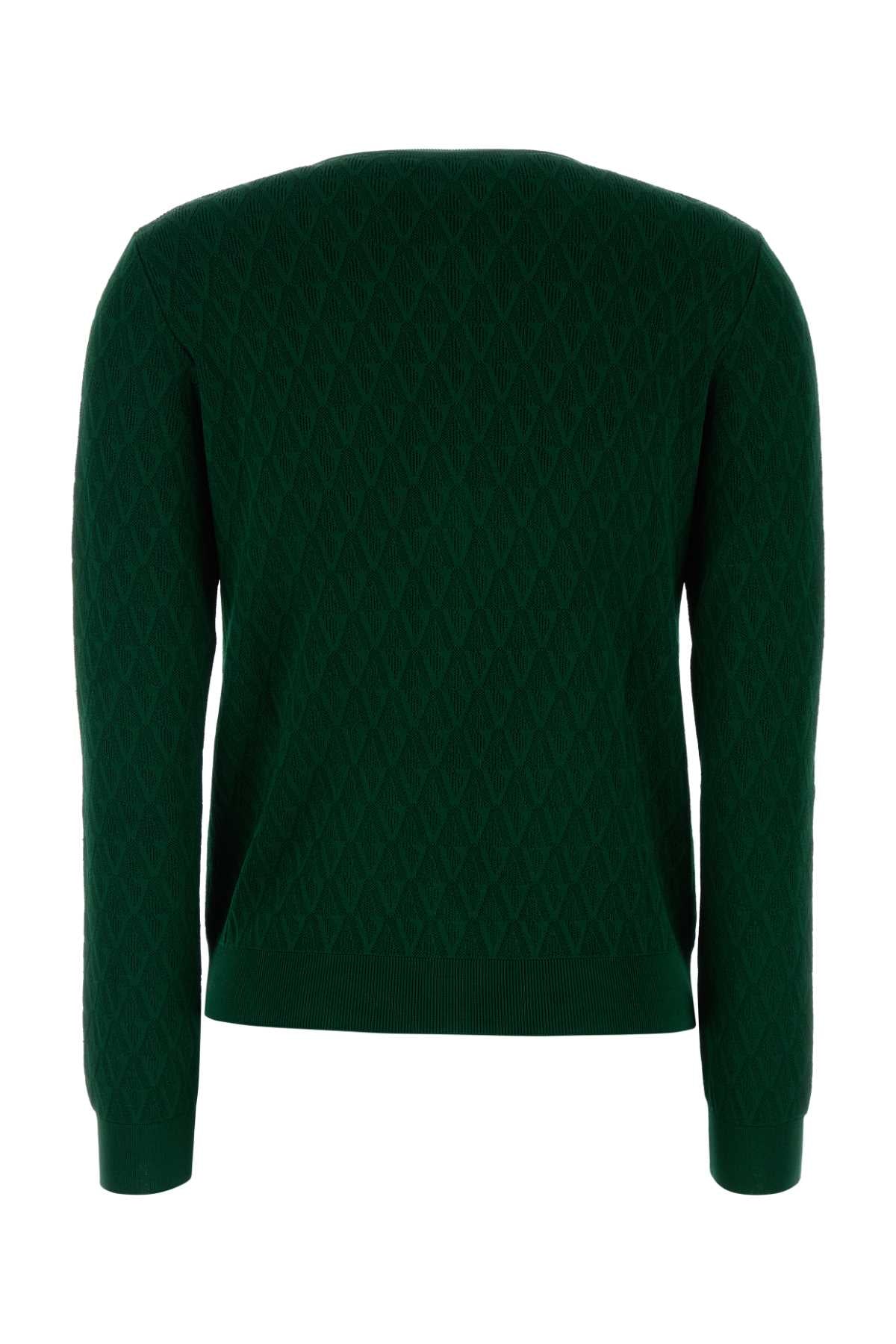 VERSACE KNIT SWEATER TEXTURED "V" JACQUARD STRETCH VISCOSE For Women Exterior: 91% Viscose 7% Nylon 2% Elastane
