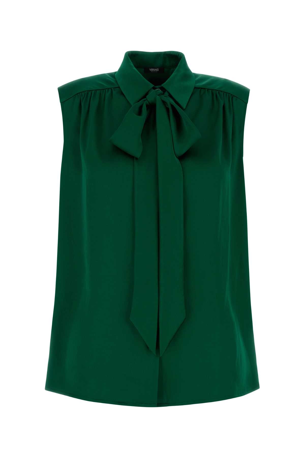 VERSACE INFORMAL SHIRT RESPONSIBLE WASHED TECHNO SATIN For Women Exterior: 100% Polyester