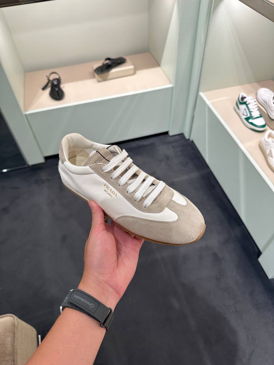 Retro Leather and Suede Sneakers