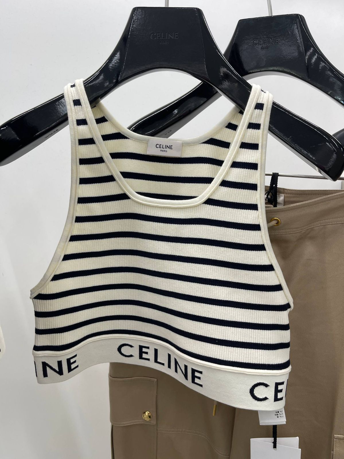 Celine Sports Bra in Ribbed Knit