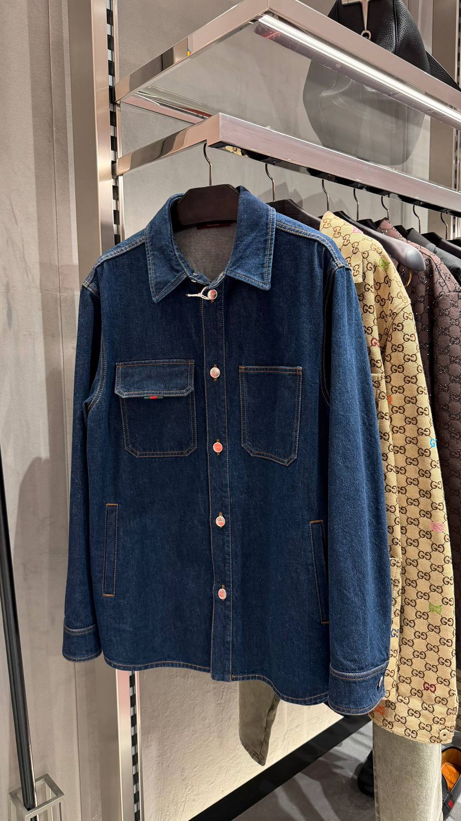 Denim Jacket with Web Detail
