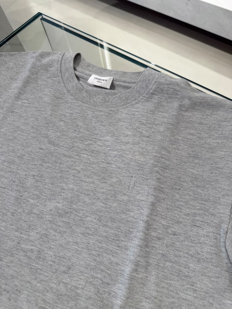 Embroidered YSL Logo T-Shirt