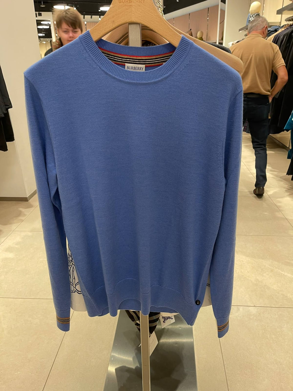 Icon Stripe Detail Merino Wool Sweater