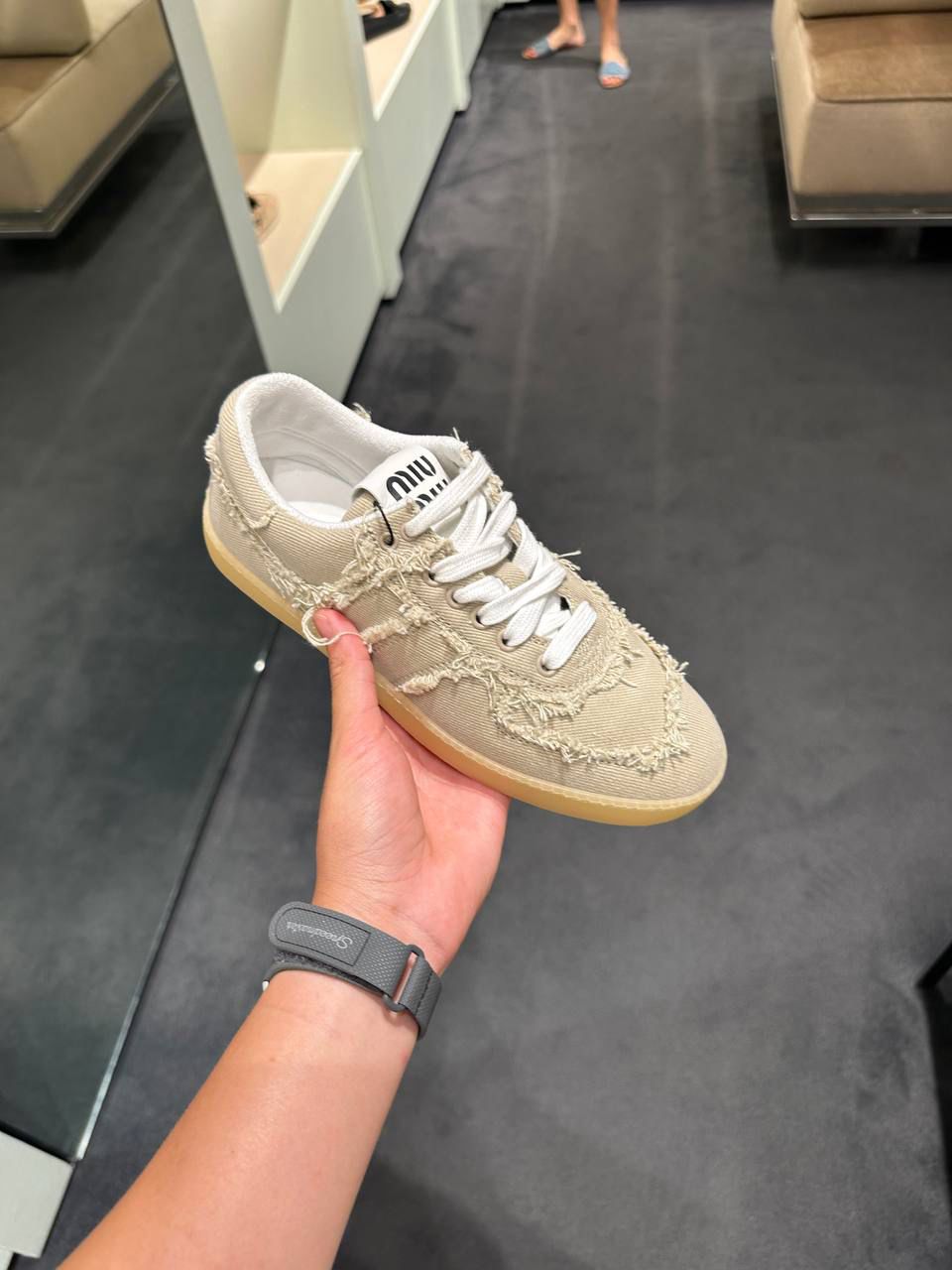 Canvas Sneakers with Frayed Edges