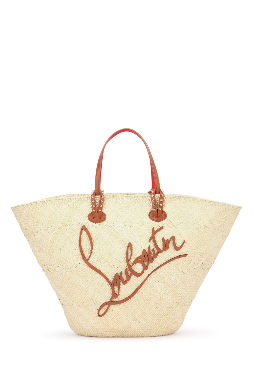 CHRISTIAN LOUBOUTIN CABATA BASKET BAG LARGE RAFFIA/CALF PARIS For Women 100% RAFFIA