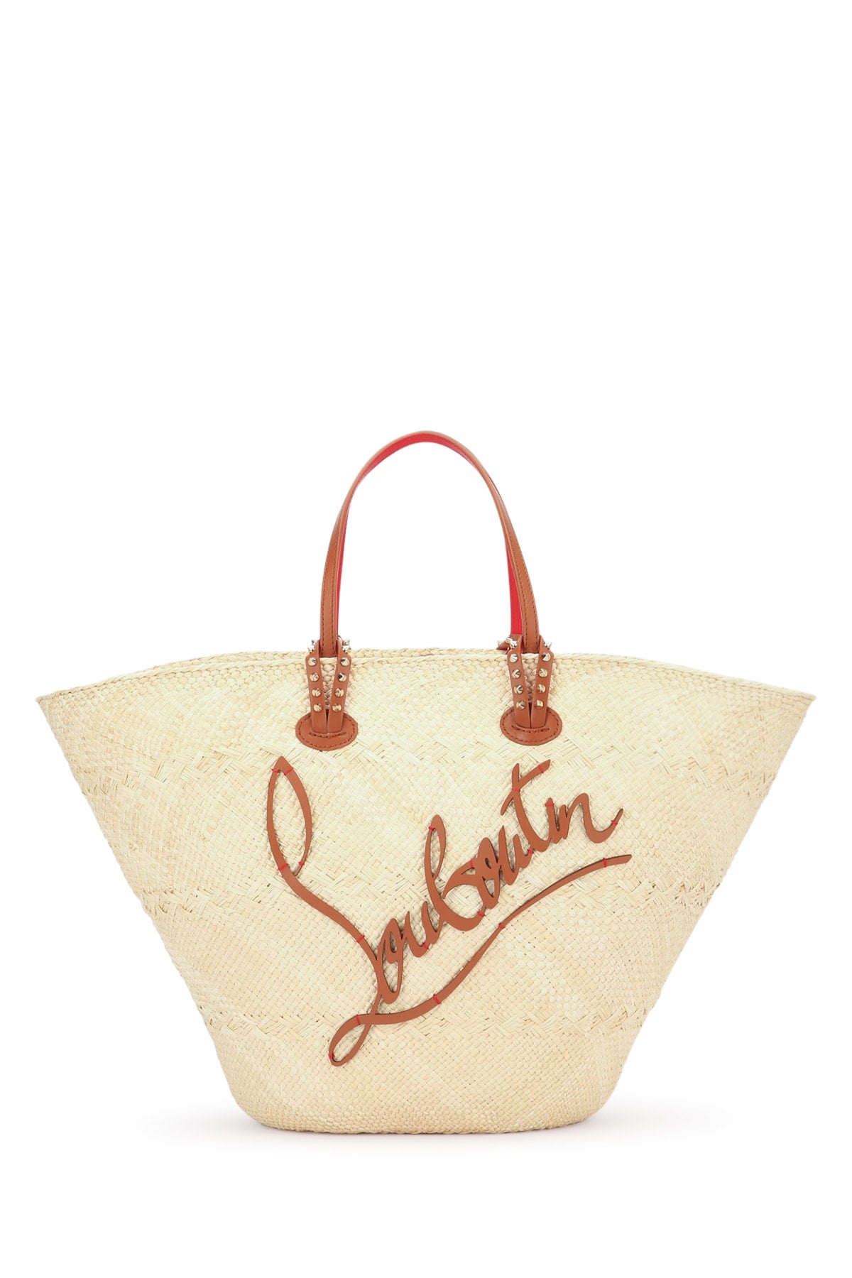 CHRISTIAN LOUBOUTIN CABATA BASKET BAG LARGE RAFFIA/CALF PARIS For Women 100% RAFFIA