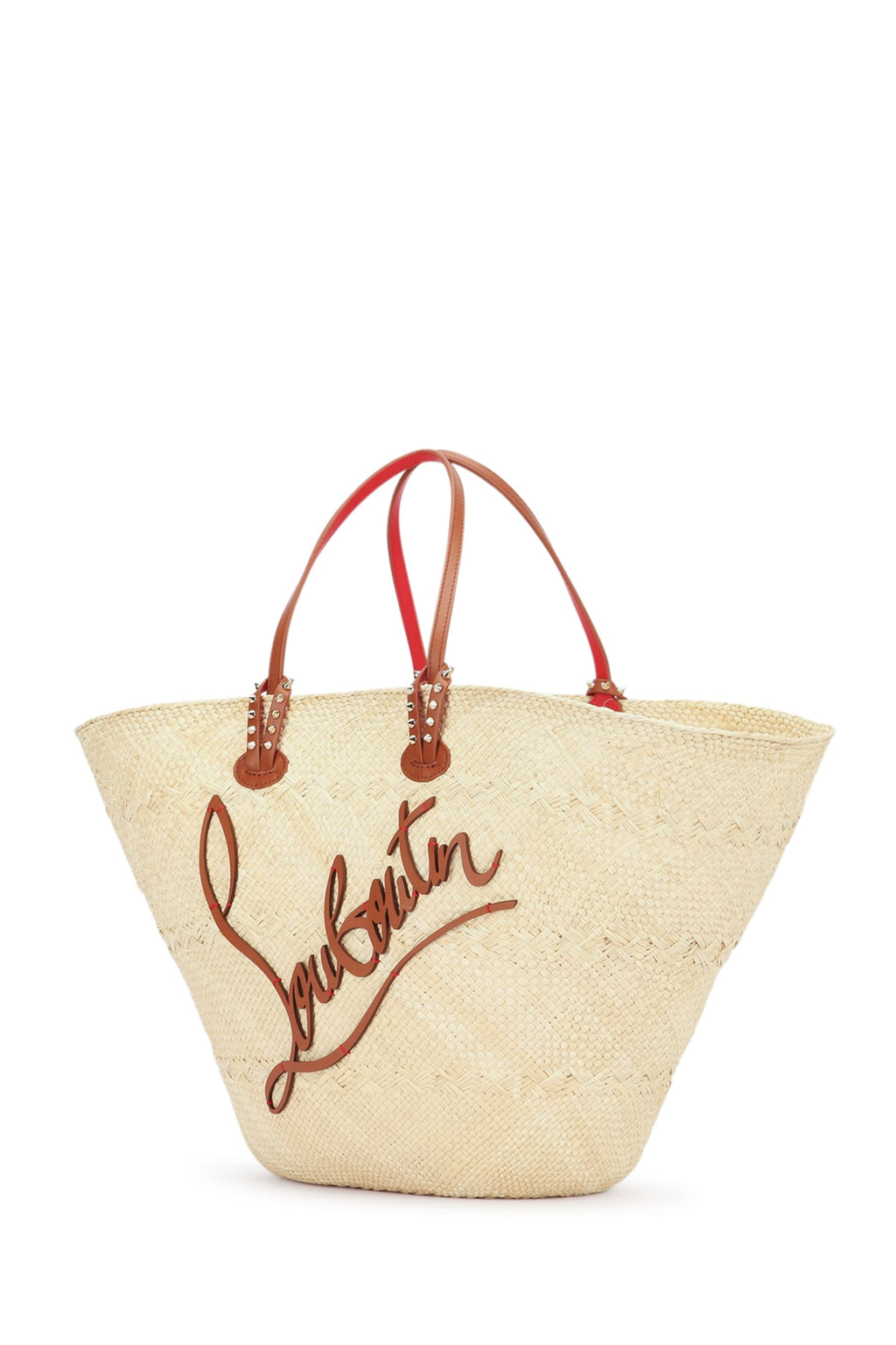 CHRISTIAN LOUBOUTIN CABATA BASKET BAG LARGE RAFFIA/CALF PARIS For Women 100% RAFFIA