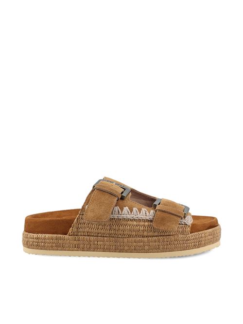 Sandali realizzati in pelle scamosciata