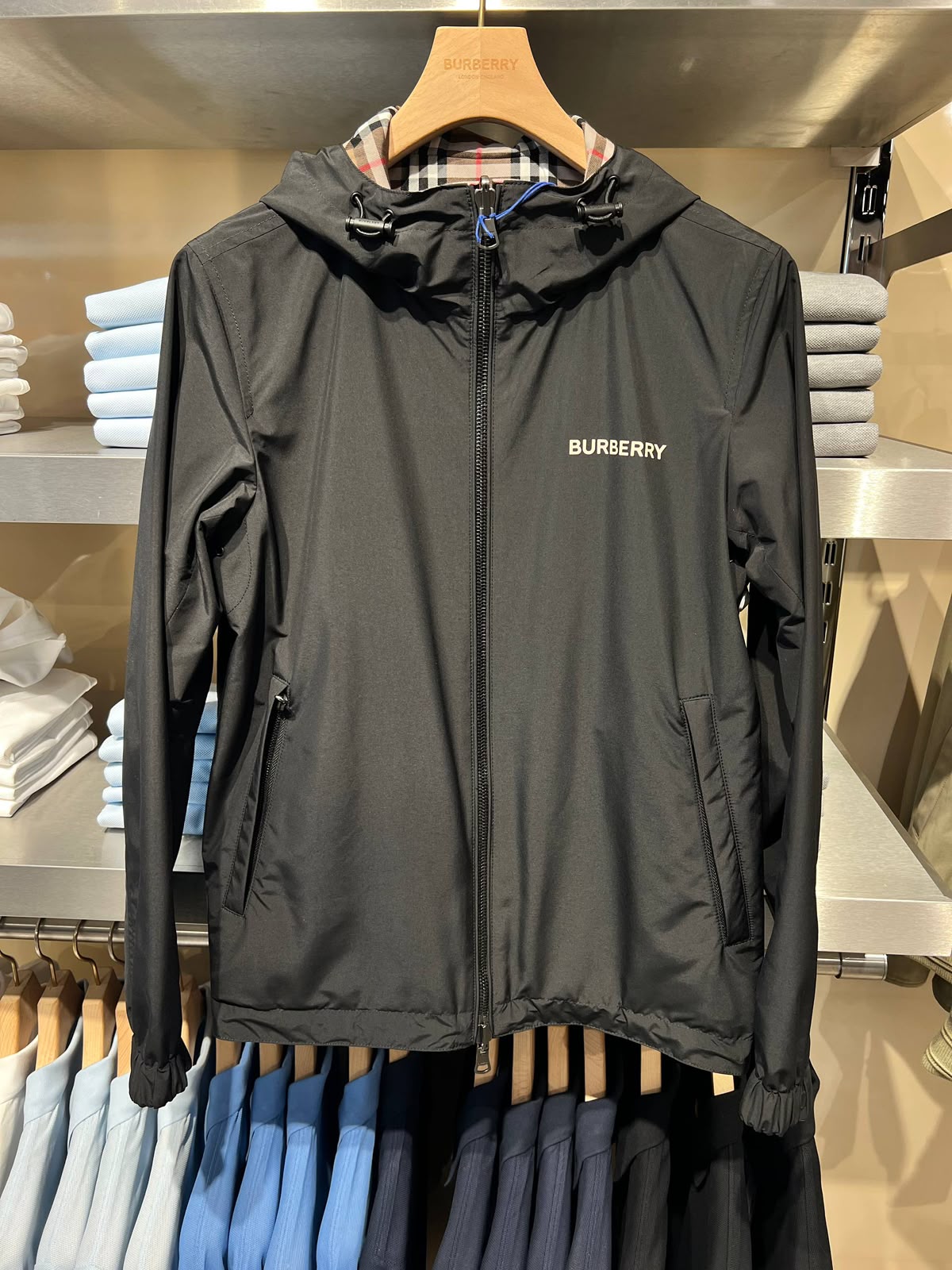 Logo Detail Hooded Jacket