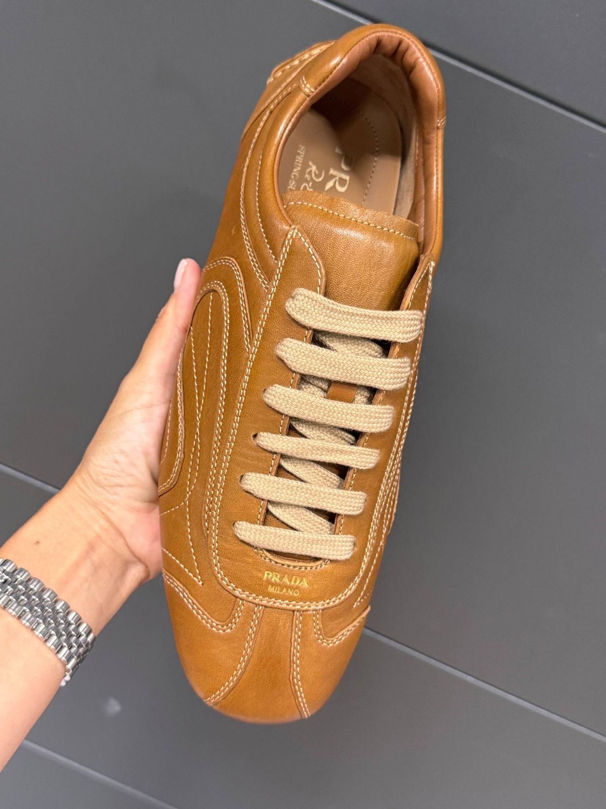 Downtown Mesh and Leather Sneakers