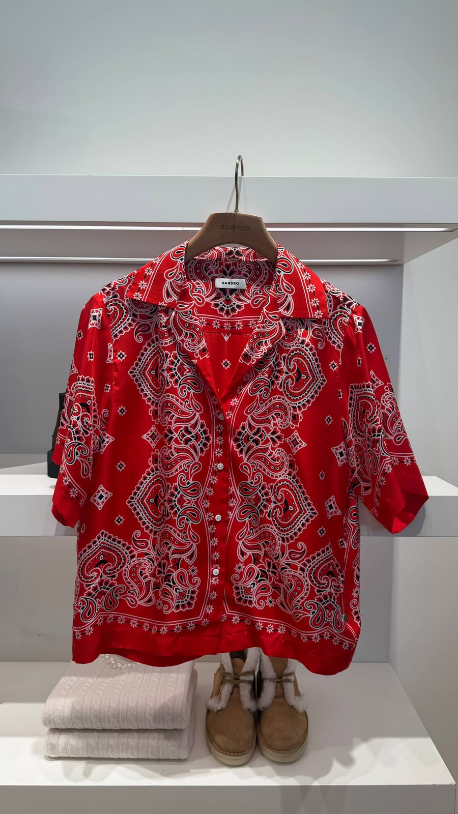 Bandana Print Short-Sleeve Shirt
