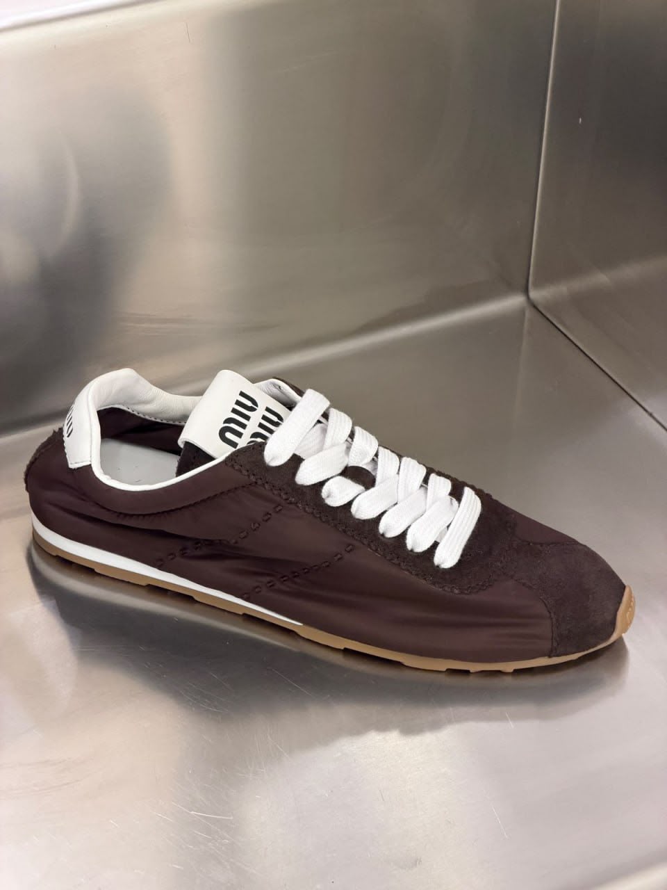 Technical Fabric and Suede Sneakers