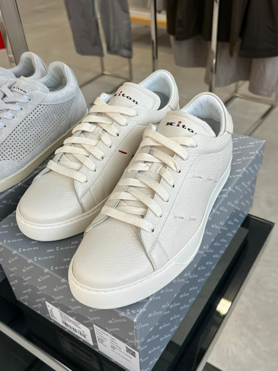 Grained Leather Low-Top Sneakers