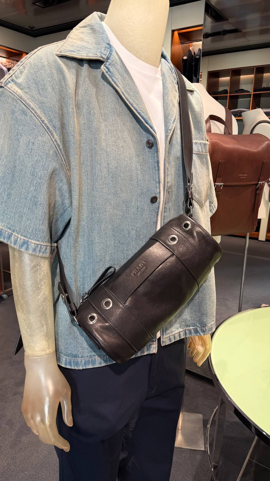 Leather Cylinder Bag