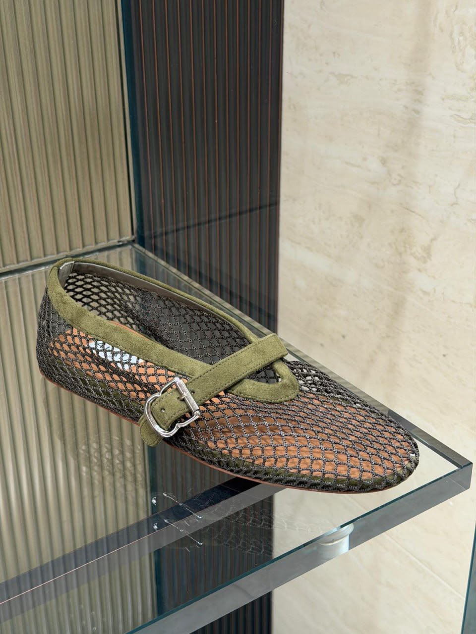 Mesh Mary Jane Flats