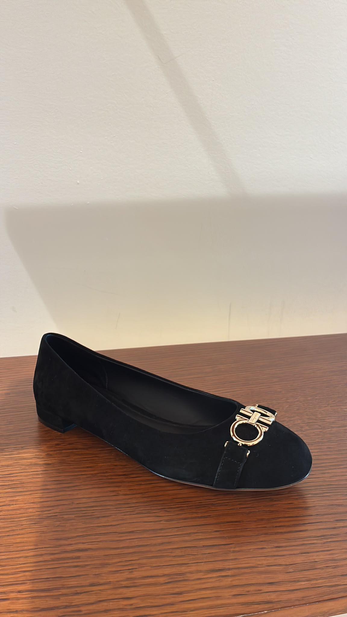 Gancini Suede Ballet Flat