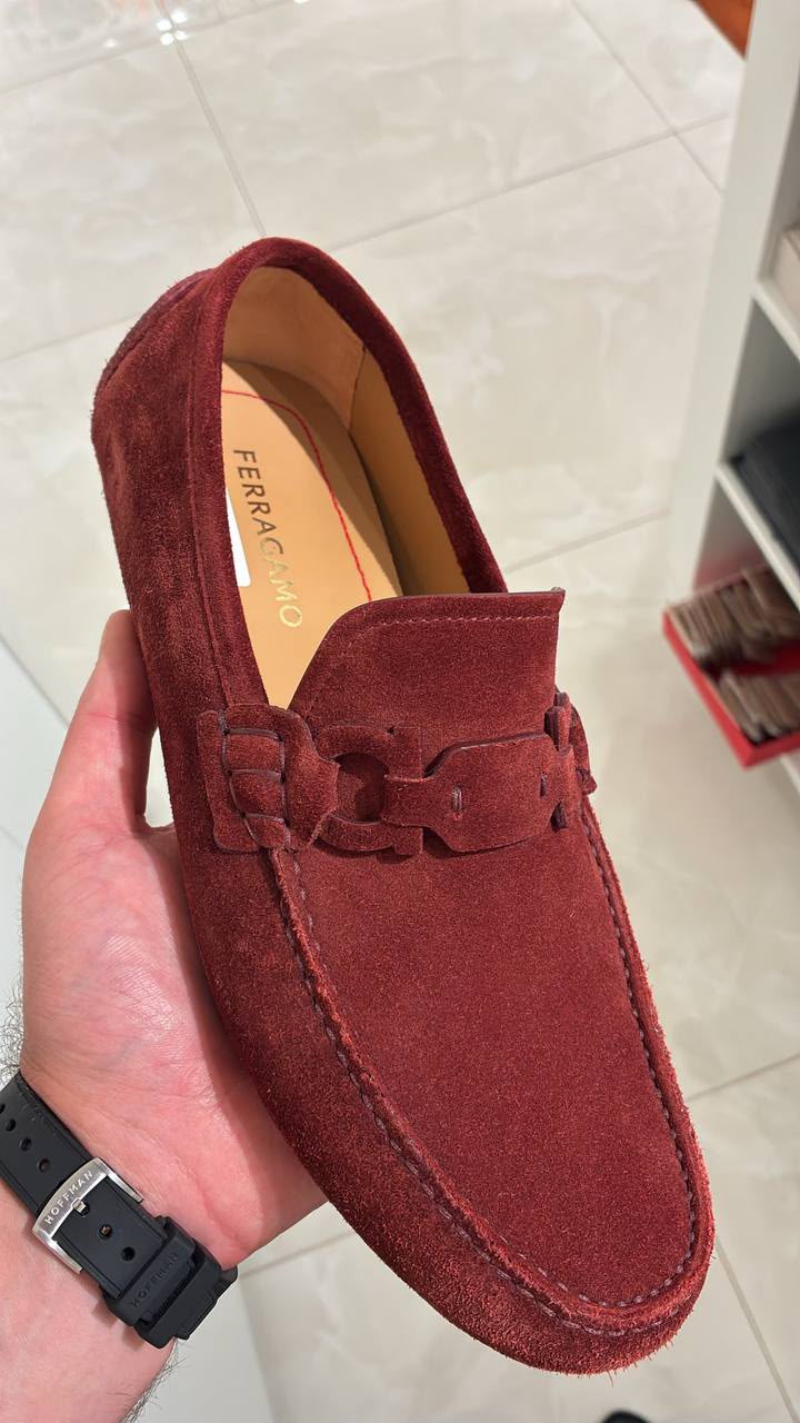 Gancini Suede Loafer