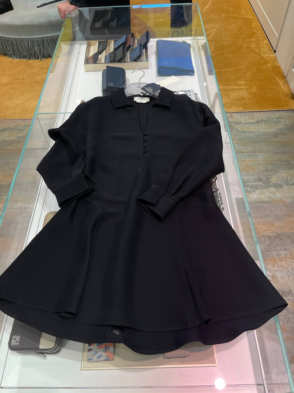 Roma Black Crepe Dress