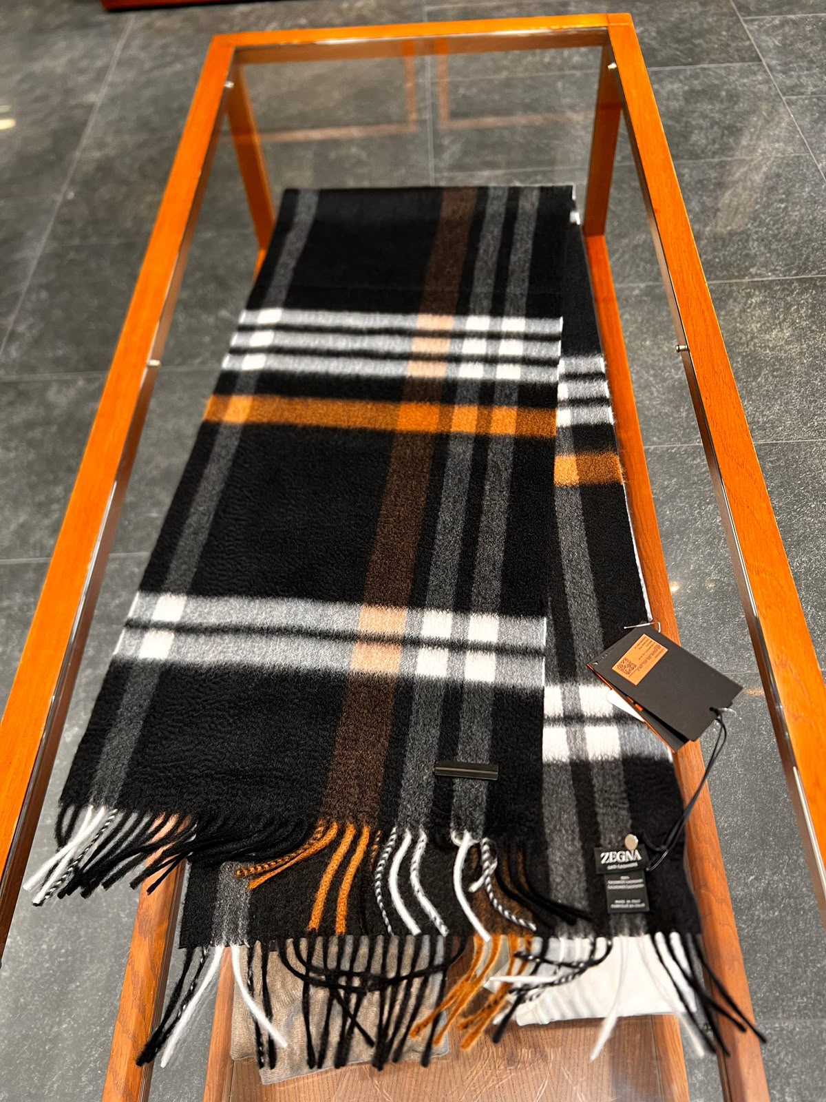 Plaid Cashmere Scarf